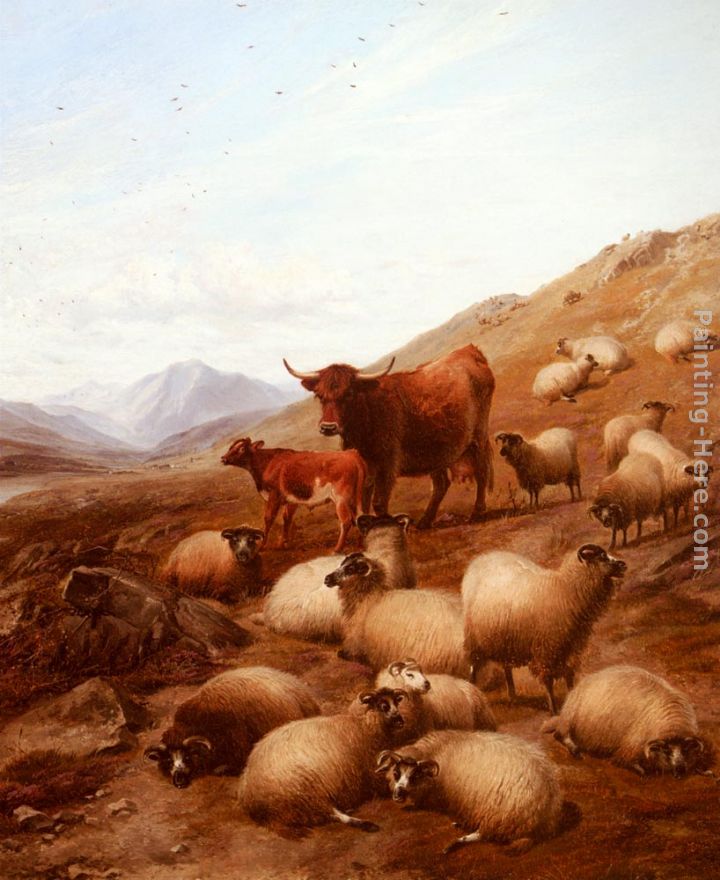 In The Highlands painting - Thomas Sidney Cooper In The Highlands art painting